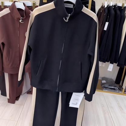 Tenue de sport zippée unie pour femme