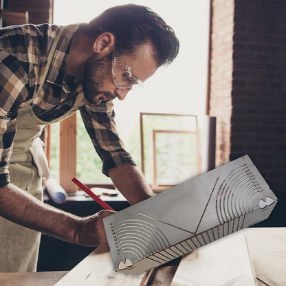 🔧📏 Équerre de Marquage en Acier Inoxydable – Angle d'Arc Précise à 90° & Large Plage de Mesure (20-80 mm) !