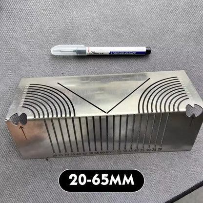 🔧📏 Équerre de Marquage en Acier Inoxydable – Angle d'Arc Précise à 90° & Large Plage de Mesure (20-80 mm) !