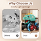 🦖 Black Friday : 60 % de réduction ! Voiture dinosaure « Appuie et Pars » – Lumières LED, 3 modèles & jouet robuste pour enfants 🚙✨
