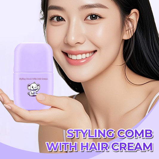 📢📢50% DE RÉDUCTION !  🦋 Cheveux en Ordre, Toujours : Le Peigne Coiffant avec Crème 【Promo Hiver】