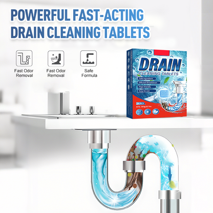 ✨ ACHETEZ-EN 2, OBTENEZ-EN 1 GRATUITEMENT ! 🚰 Pastilles déboucheuses pour canalisations – Déboucheur à action rapide – Sans danger pour les canalisations, élimine les cheveux et la graisse – N'endommage pas les canalisations 🔧