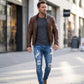 Jean skinny déchiré élégant pour homme