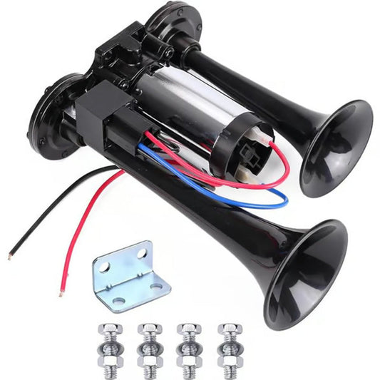 ⏳🔥OFFRE LIMITÉE : 50 % DE RÉDUCTION ! ⏰🚨 Klaxon pneumatique 120 dB pour trains – Compatible camions, voitures et bateaux | 12 V/24 V, étanche et installation sans outil 🚛🔊