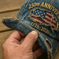 Casquette de baseball vieillie du 250e anniversaire