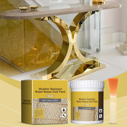 Peinture dorée à base d'eau résistante aux intempéries