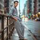 Ensemble 2 pièces pour homme : haut à capuche ample et décontracté et pantalon