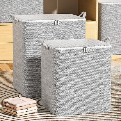 📦🛏️✨ PROMO -50% ! Boîte de Rangement Extra-Large – 110L/150L/220L, Tissu Résistant, Avec Couvercle, Idéal Couvertures & Vêtements