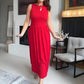 📢📢50 % de réduction !! ⏰Robe longue élégante à col rond pour femme 👗