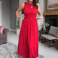 📢📢50 % de réduction !! ⏰Robe longue élégante à col rond pour femme 👗