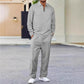 Ensemble pour homme : sweat en maille gaufrée et pantalon droit