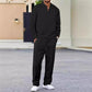 Ensemble pour homme : sweat en maille gaufrée et pantalon droit