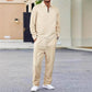 Ensemble pour homme : sweat en maille gaufrée et pantalon droit