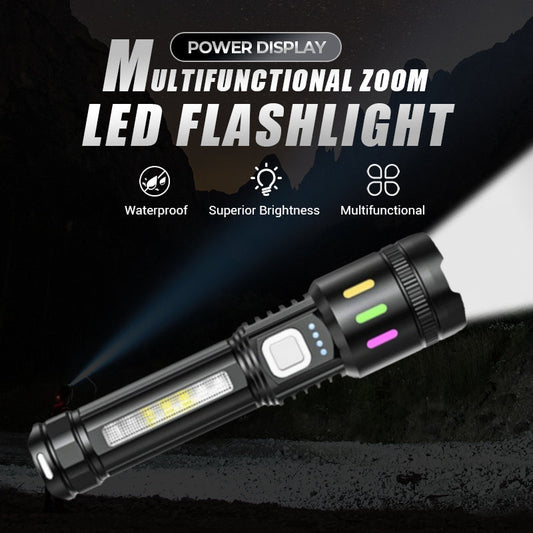 📢📢2 acheter 1 gratuit⏰Lampe de poche LED zoom multifonctionnelle avec affichage de la puissance