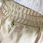 ✨ Ensemble 2 pièces pour femme : haut en feuille d'or avec motif « œil du diable » et pantalon à paillettes ✨