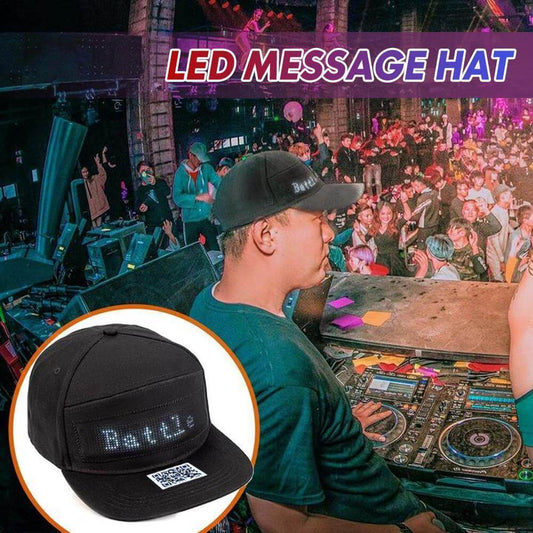 50% DE RÉDUCTION ! 💎 Casquette LED Message – Personnalisable via App, Étanche & Parfaite pour Fêtes, Sports & Soirées