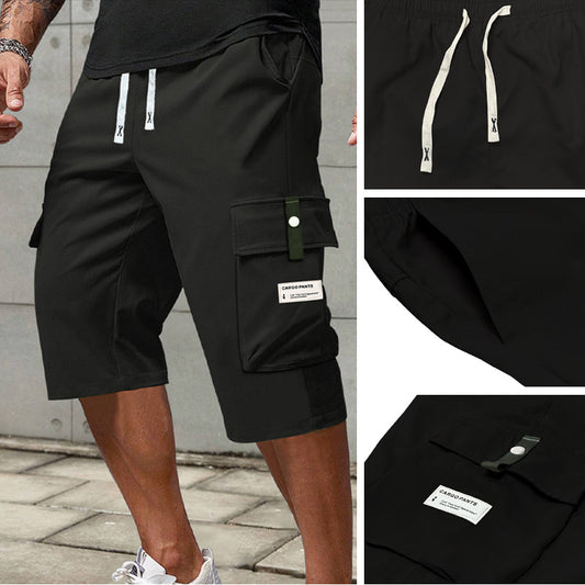 📢📢49 % de réduction !! ⏰Pantalon cargo capri décontracté à cordon pour homme