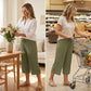 💐52% DE RÉDUCTION ! Pantalon Large à Côtes Taille Haute – Flatteur & Tendance 👗✨【Offre Flash】