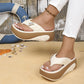 💎 50% DE RÉDUCTION ! 💎 Tongs à Plateforme Bicolores pour Femmes – Semelle Épaisse, Confort EVA & Style Été 2026 🌸👡