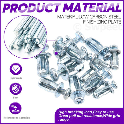 ❄️Fraîcheur estivale : 50 % de réduction !🔩Chevilles métalliques pour cloisons sèches – Chevilles à expansion robustes pour étagères, crochets, lampes et fixations murales