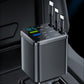 ⏳Offre à durée limitée : 50 % de réduction⏰Chargeur de voiture à charge rapide avec câble 7 en 1, prise extensible et indicateur de tension – USB-C pour Android et Lightning pour Apple🔋📱