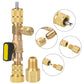 🔧❄️✨ PROMO -50% ! Outil de Retrait de Noyau de Valve Climatisation – Laiton, Double Ports SAE & 10 Noyaux Inclus
