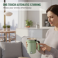 Mug électrique auto-mélangeant avec affichage de température - Pour café, thé et boissons instantanées