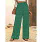 👖⏰ 50% DE RÉDUCTION ! Pantalon Taille Haute à Jambes Larges & Imprimé Chic – Coupe Fluide, Élastique & Polyvalent pour Femme 🌸