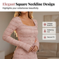 Langes Kleid mit Quadratischem Ausschnitt – Figurschmeichelnd und Elegant für den Alltag