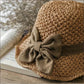 👒🌞 PROMO -50% ! Chapeau de Soleil Tressé avec Nœud – Large Bord, Ajustable & Pliable pour Voyage (Kaki/Beige)