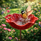 💝Cadeaux Fête des Mères 2026 à -58%🎁🐦 Piquet de jardin en métal fait main avec fleurs – Bain d'oiseaux et décoration extérieure pour les amoureux de la nature 🌸