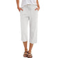 👖50 % de réduction🔥 Pantalon 7/8 en mélange coton et lin pour femme | Confort Naturel & Coupe Large ✨