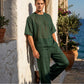 🍂Ensemble 2 pièces pour homme : t-shirt et pantalon à jambes larges🔥