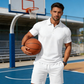 Ensemble d'été deux pièces pour homme, composé d'un polo et d'un short