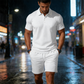 Ensemble d'été deux pièces pour homme, composé d'un polo et d'un short