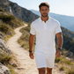 Ensemble d'été deux pièces pour homme, composé d'un polo et d'un short