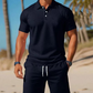 Ensemble d'été deux pièces pour homme, composé d'un polo et d'un short