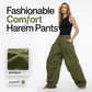 Pantalon lanterne ample à plis