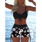 📢📢Dernier jour – 50 % de réduction !! ⏰Ensemble bikini pour femme – haut à cordons et shorty, différents modèles🩱 Pour la plage et la piscin