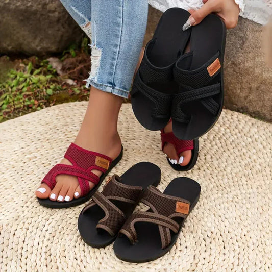 👡✨ 50 % DE RÉDUCTION ! Sandales à brides croisées élégantes pour femme – légères, confortables et parfaites pour l'été et au quotidien 🌸