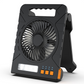 Ventilateur d'extérieur à double alimentation avec panneau solaire et lumière