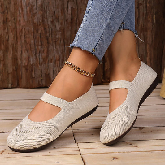 🌸🦢 OFFRE LIMITÉE 50% DE RÉDUCTION! Élégantes Ballerines en Tricot – Tige Respirante, Doublure Douce, Modèle Enfilage Facile – Mignonnes et Polyvalentes avec Robes, Jeans ou Shorts – Votre Nouvelle Préférée pour les Jours Chauds ☀️👗🧺