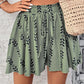 Short taille haute à imprimé bohème pour femme