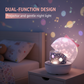 Veilleuse projecteur d'étoiles rotative rechargeable