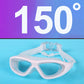 Lunettes de natation anti-buée vision large avec bouchons d'oreilles