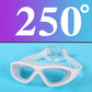Lunettes de natation anti-buée vision large avec bouchons d'oreilles