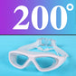 Lunettes de natation anti-buée vision large avec bouchons d'oreilles
