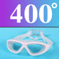 Lunettes de natation anti-buée vision large avec bouchons d'oreilles