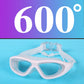 Lunettes de natation anti-buée vision large avec bouchons d'oreilles