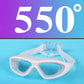 Lunettes de natation anti-buée vision large avec bouchons d'oreilles